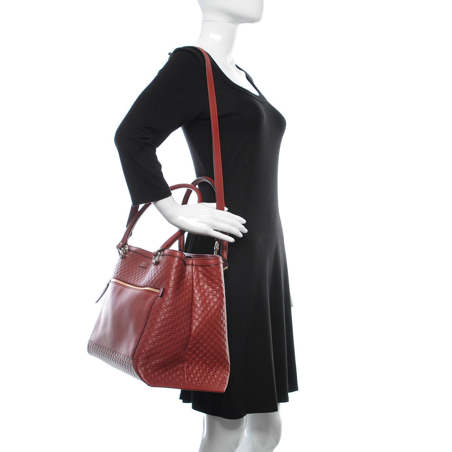 Soft Microguccissima Large Tote Red