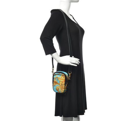 Versace Nylon Baroque Print Small Crossbody Bag Black 2 of 10