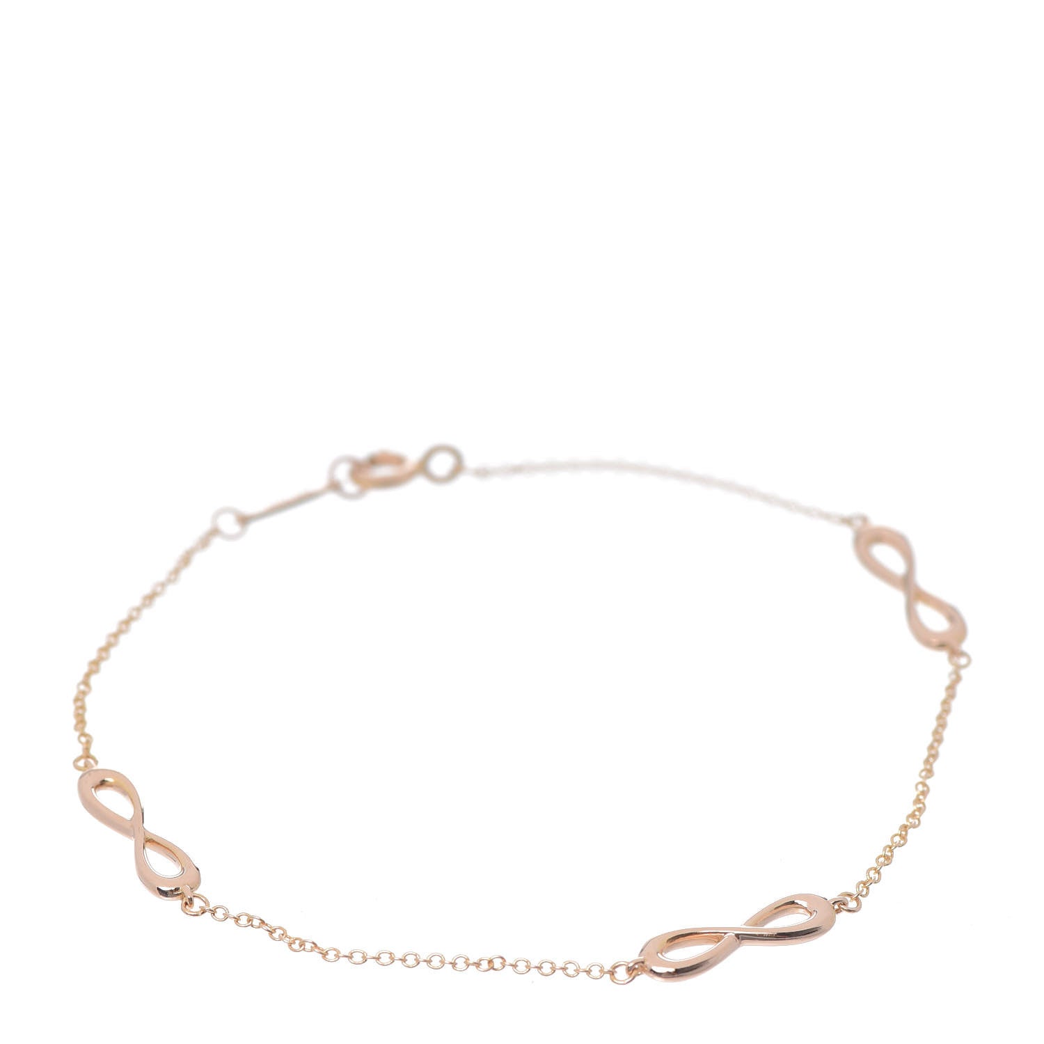 Tiffany 18K Rose Gold Infinity Endless Bracelet 1 of 6