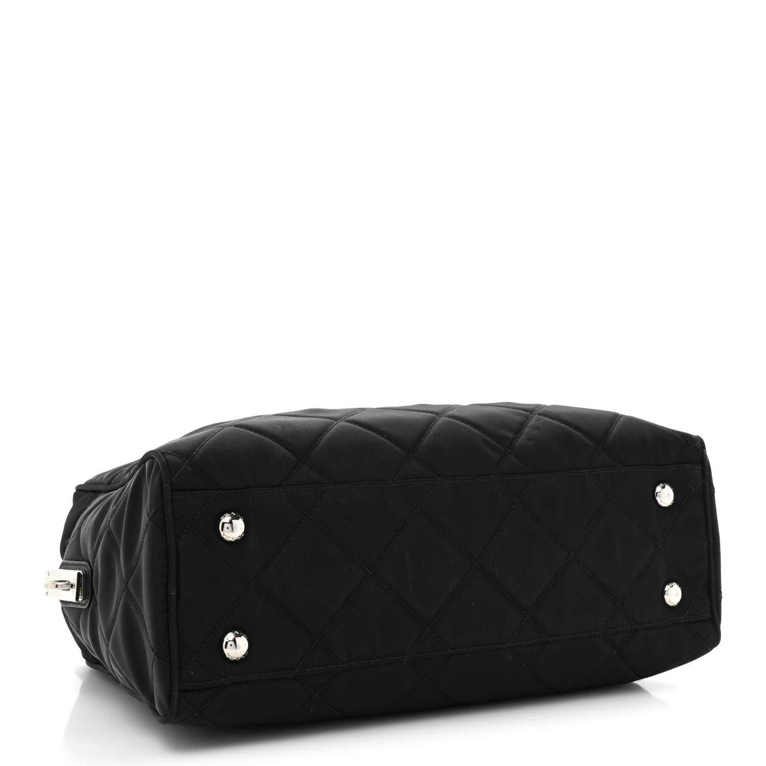 Prada Nylon Tessuto Impuntu Quilted Shoulder Bag Black 4 of 10