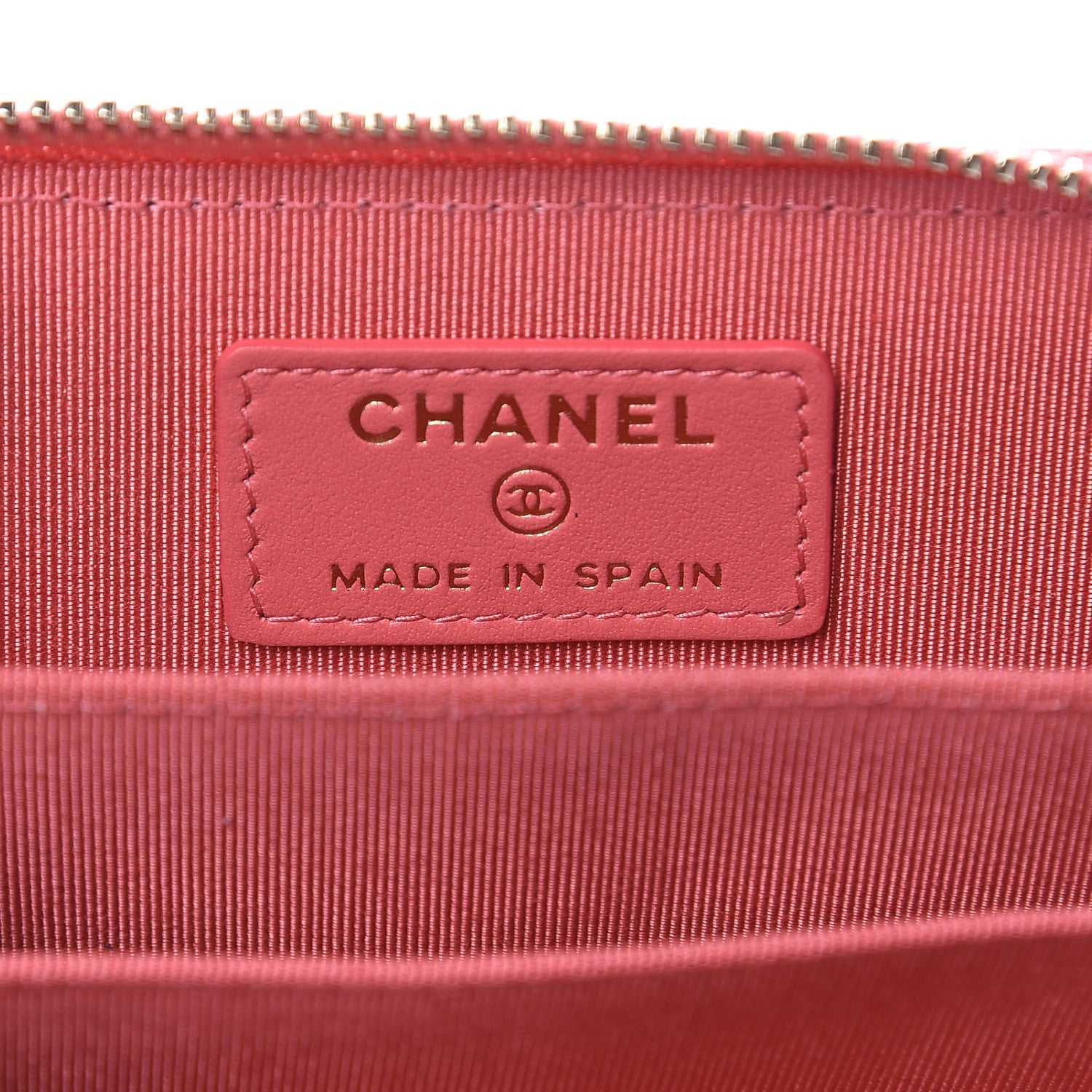 Chanel Caviar Quilted Zip Coin Purse Dark Pink 6 of 8