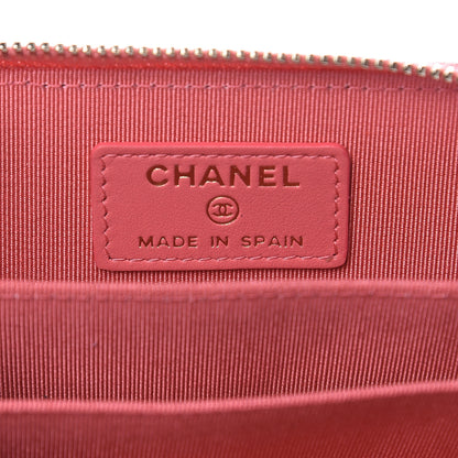 Chanel Caviar Quilted Zip Coin Purse Dark Pink 6 of 8