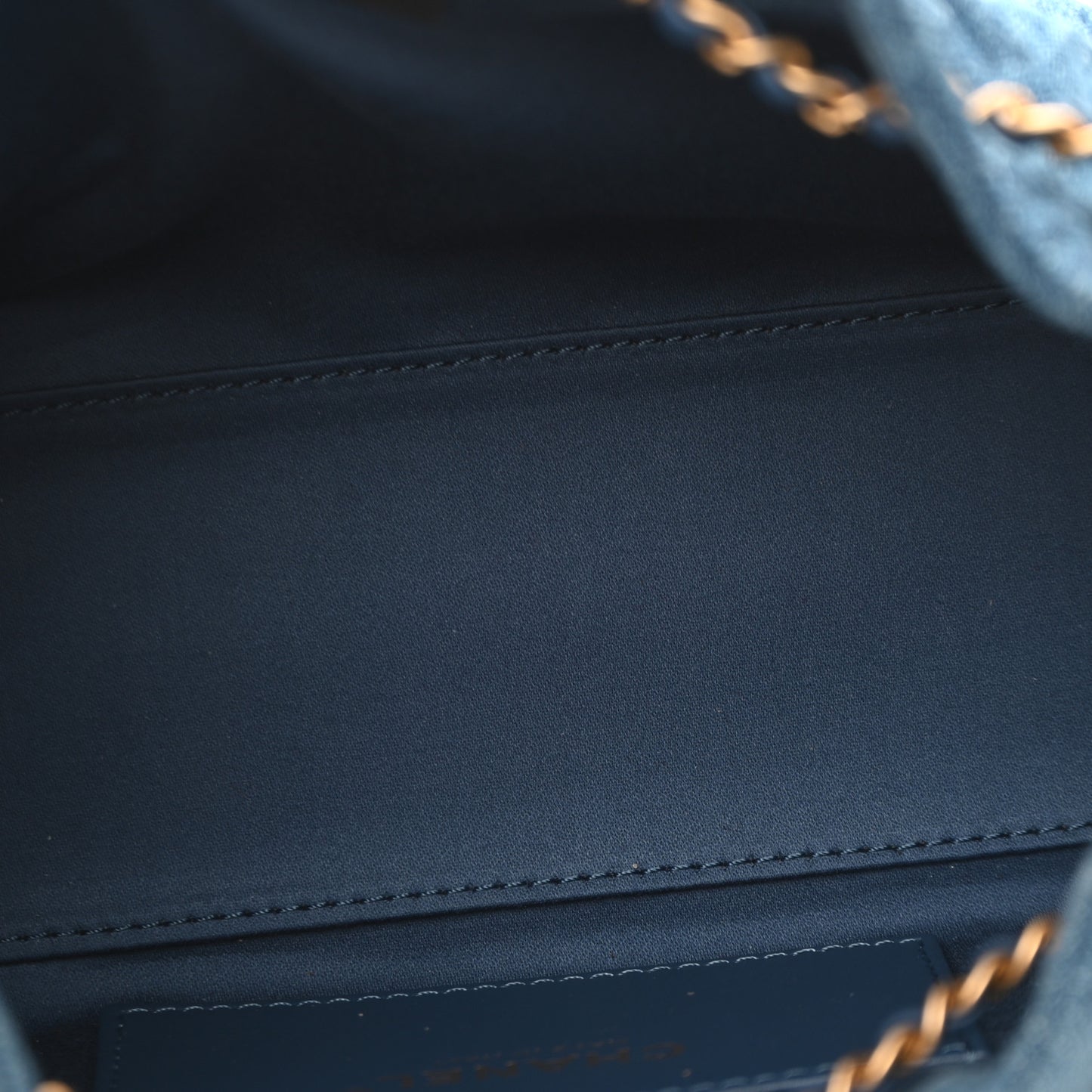 Washed Denim Quilted Mini Chanel 25 Handbag Blue