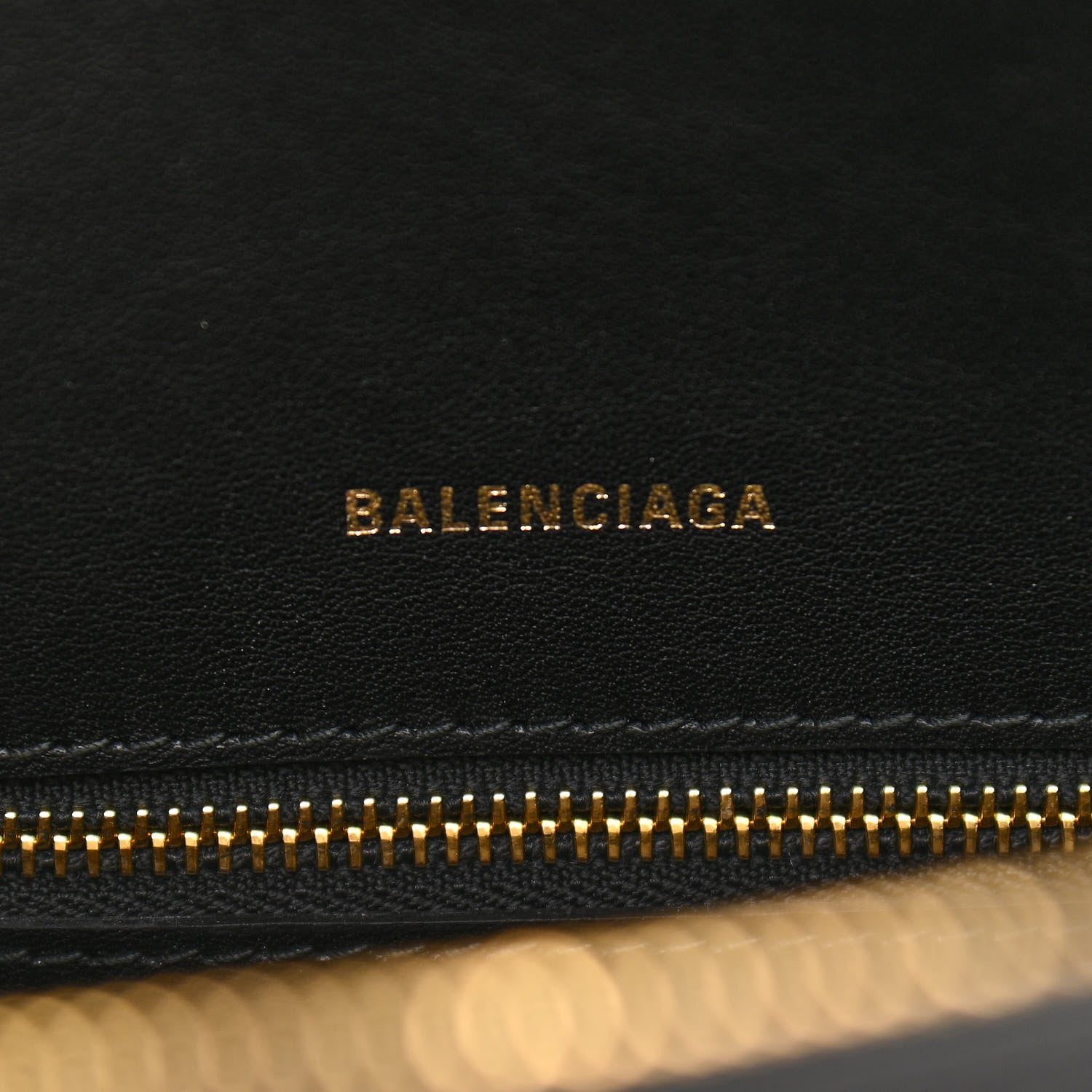 Balenciaga Calfskin Allover Logo M Ville Top Handle Bag Black 6 of 11