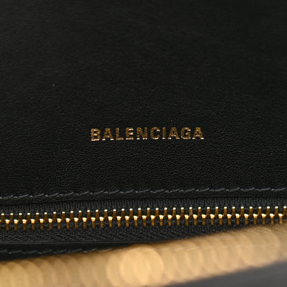 Balenciaga Calfskin Allover Logo M Ville Top Handle Bag Black 6 of 11