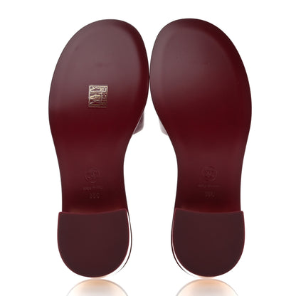 Chanel Lambskin CC Mules 38 Burgundy 5 of 10