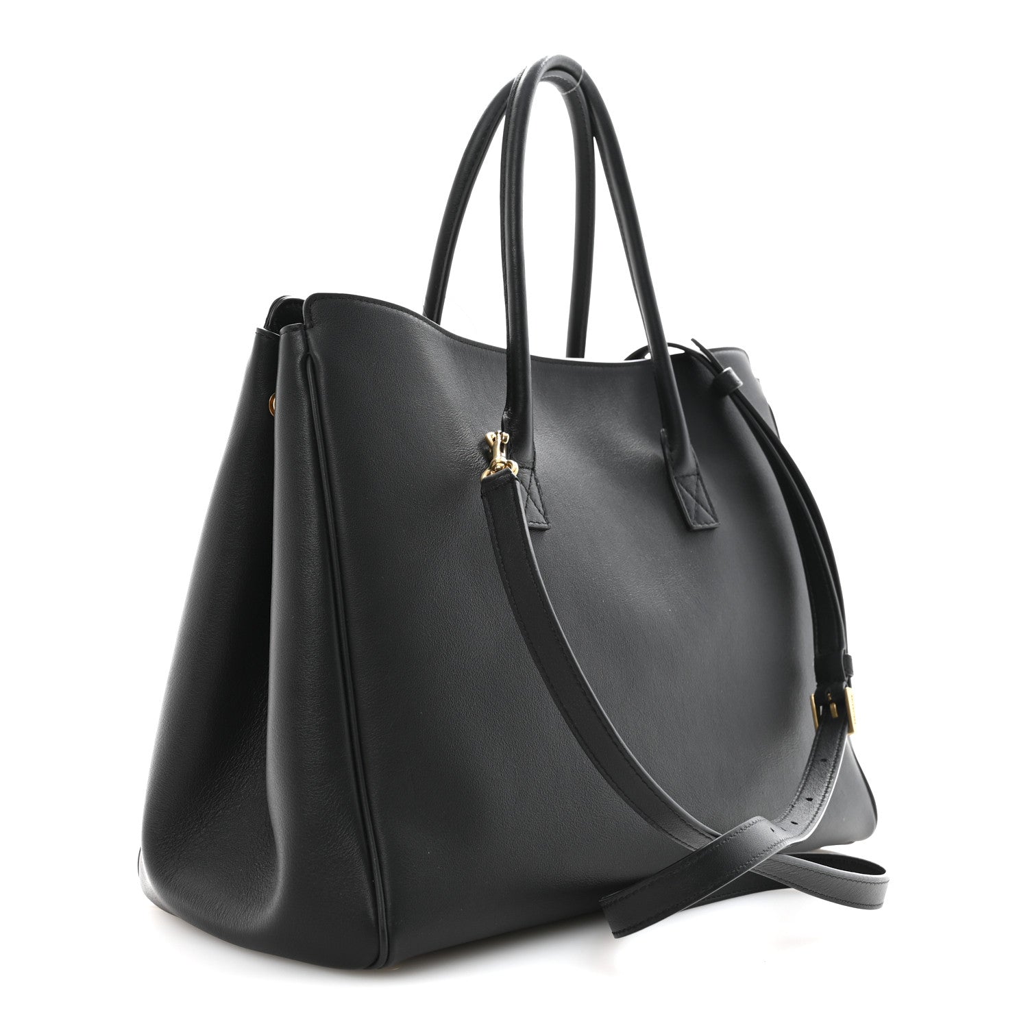 Balenciaga Smooth Calfskin Hampton Carry All Bag Black 3 of 10