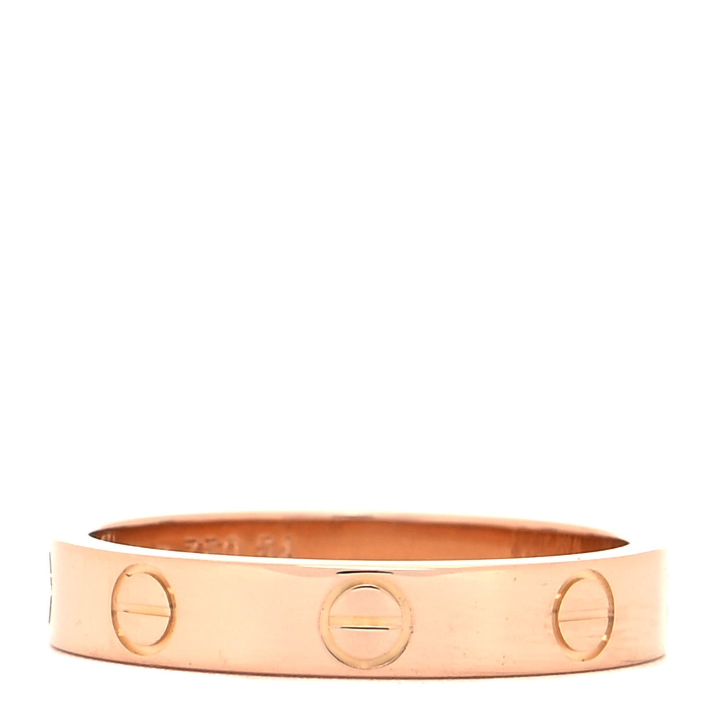 18K Pink Gold 3.5mm LOVE Wedding Band Ring 54 6.75