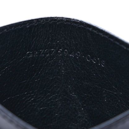 Saint Laurent Calfskin Smoking Forever Patch Credit Card Case Black 7 of 9