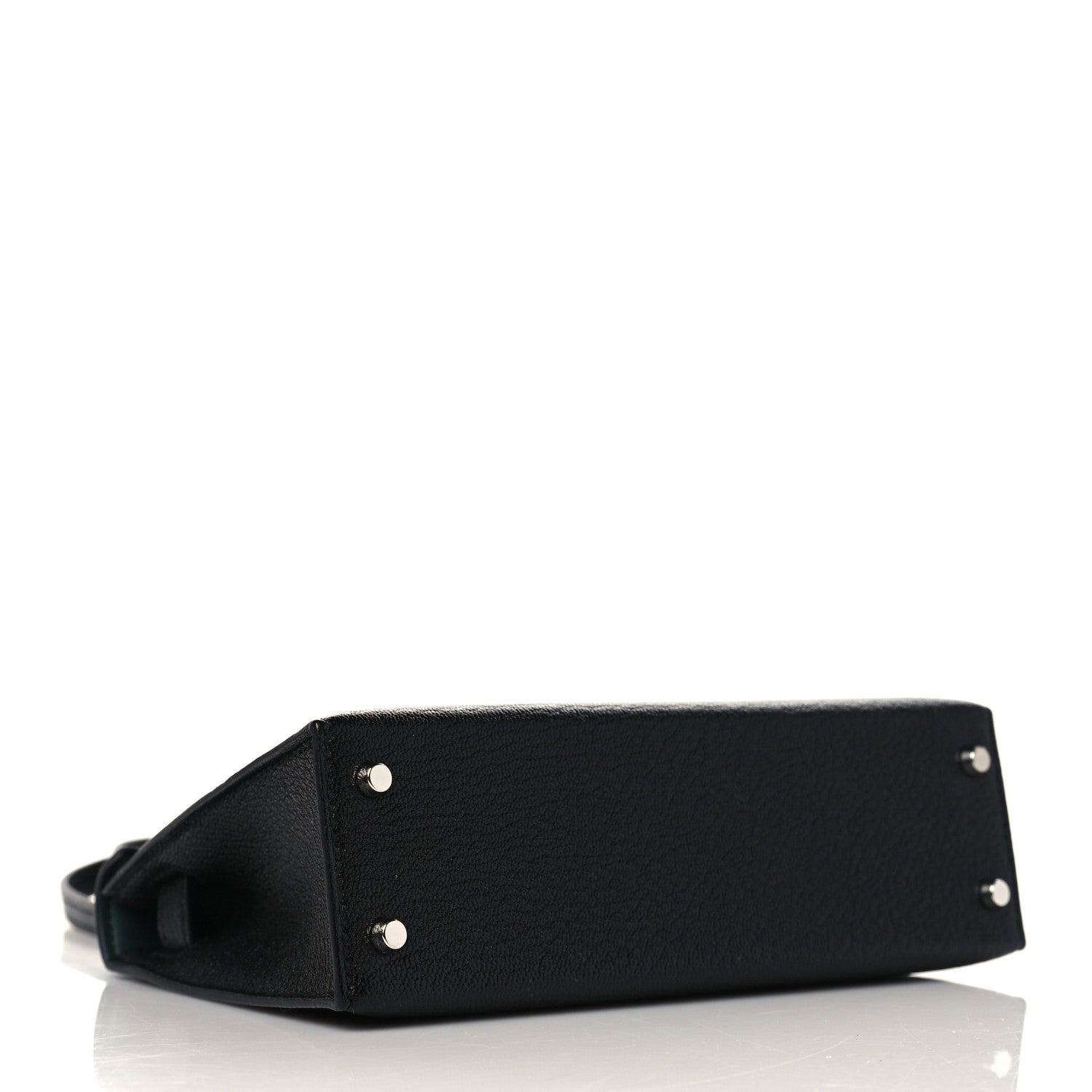 Hermes Chevre Mysore Horseshoe Mini Kelly Sellier 20 Black Vert Fonce 3 of 9
