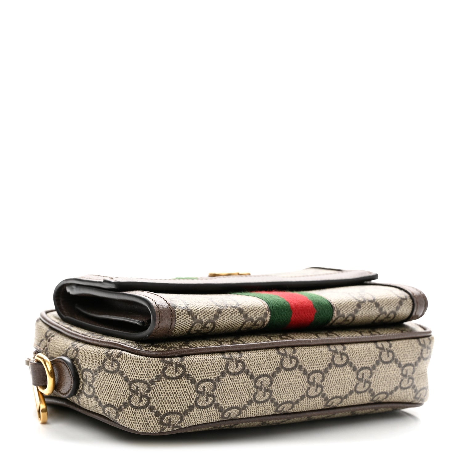 Gucci GG Supreme Monogram Web Mini Ophidia Bag Beige Ebony 4 of 12