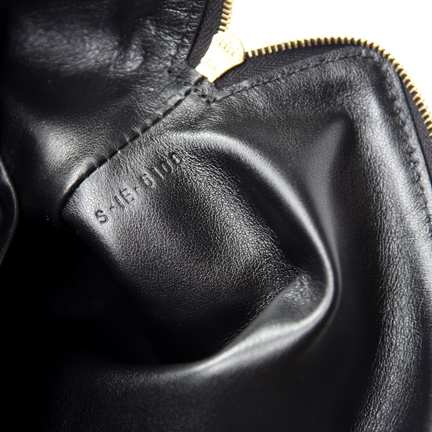 Celine Calfskin Quilted C Charm Pouch Black 7 of 8