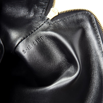 Celine Calfskin Quilted C Charm Pouch Black 7 of 8
