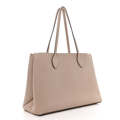 Louis Vuitton Grained Calfskin Lockme Shopper Greige 2 of 11