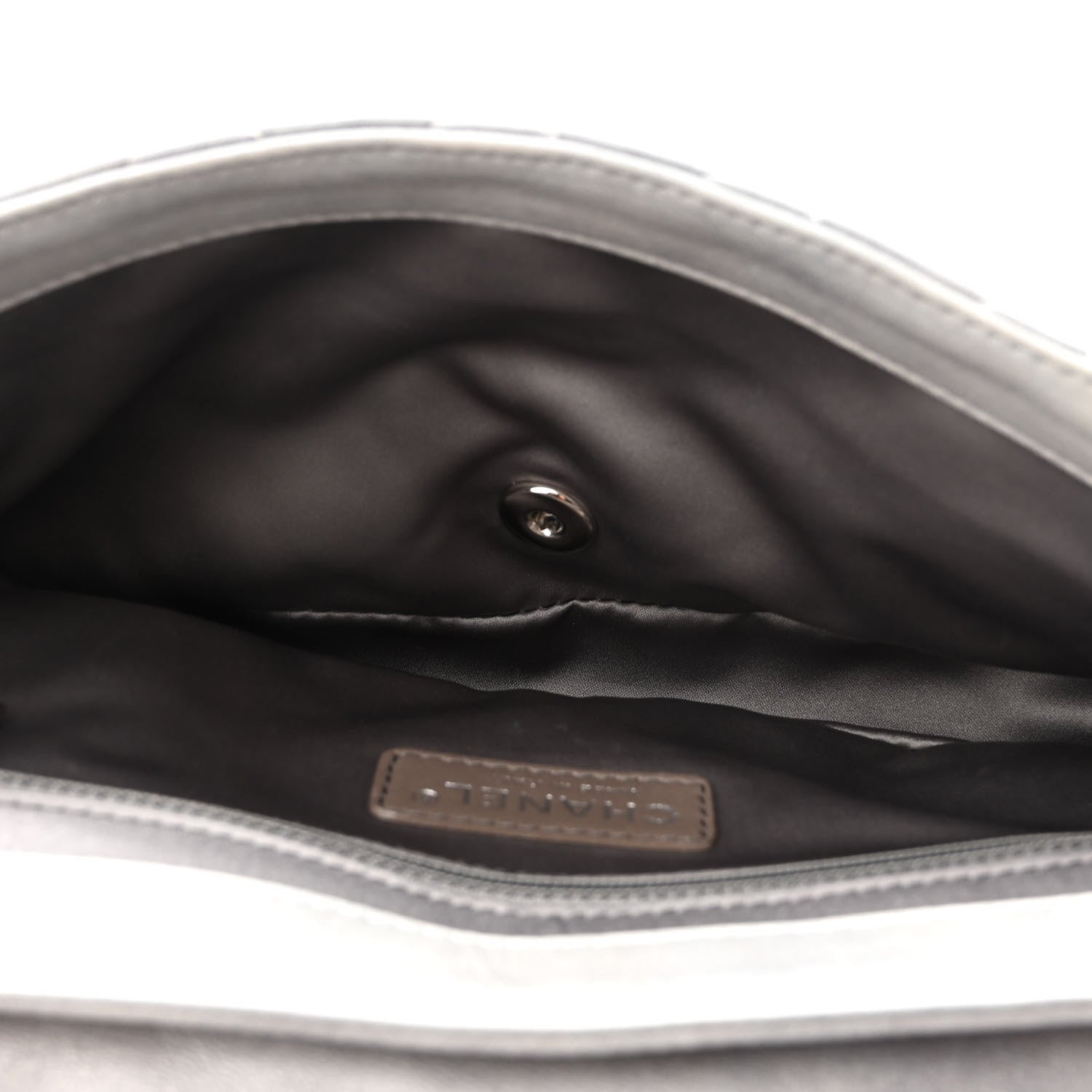 Chanel Rubber Quilted Lambskin Medium Coco Rain Flap Grey 5 of 10