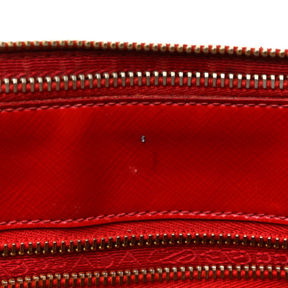 Prada Saffiano Vernice Mini Galleria Double Zip Tote Rosso 18 of 30