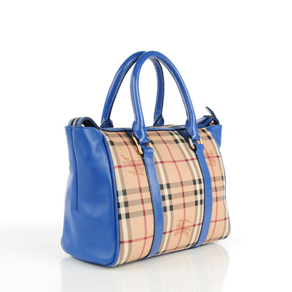 Burberry Haymarket Check Medium Chatton Tote Light Steel Blue 3 of 7