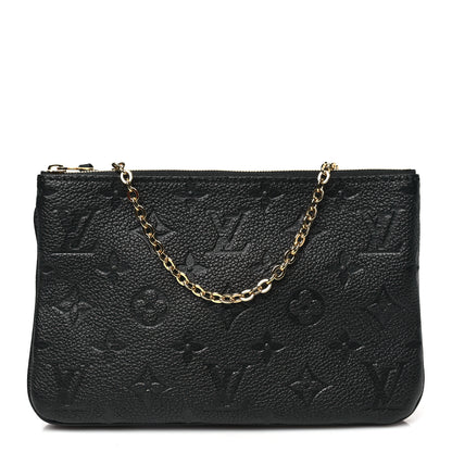 Louis Vuitton Empreinte Double Zip Pochette Black 1 of 10