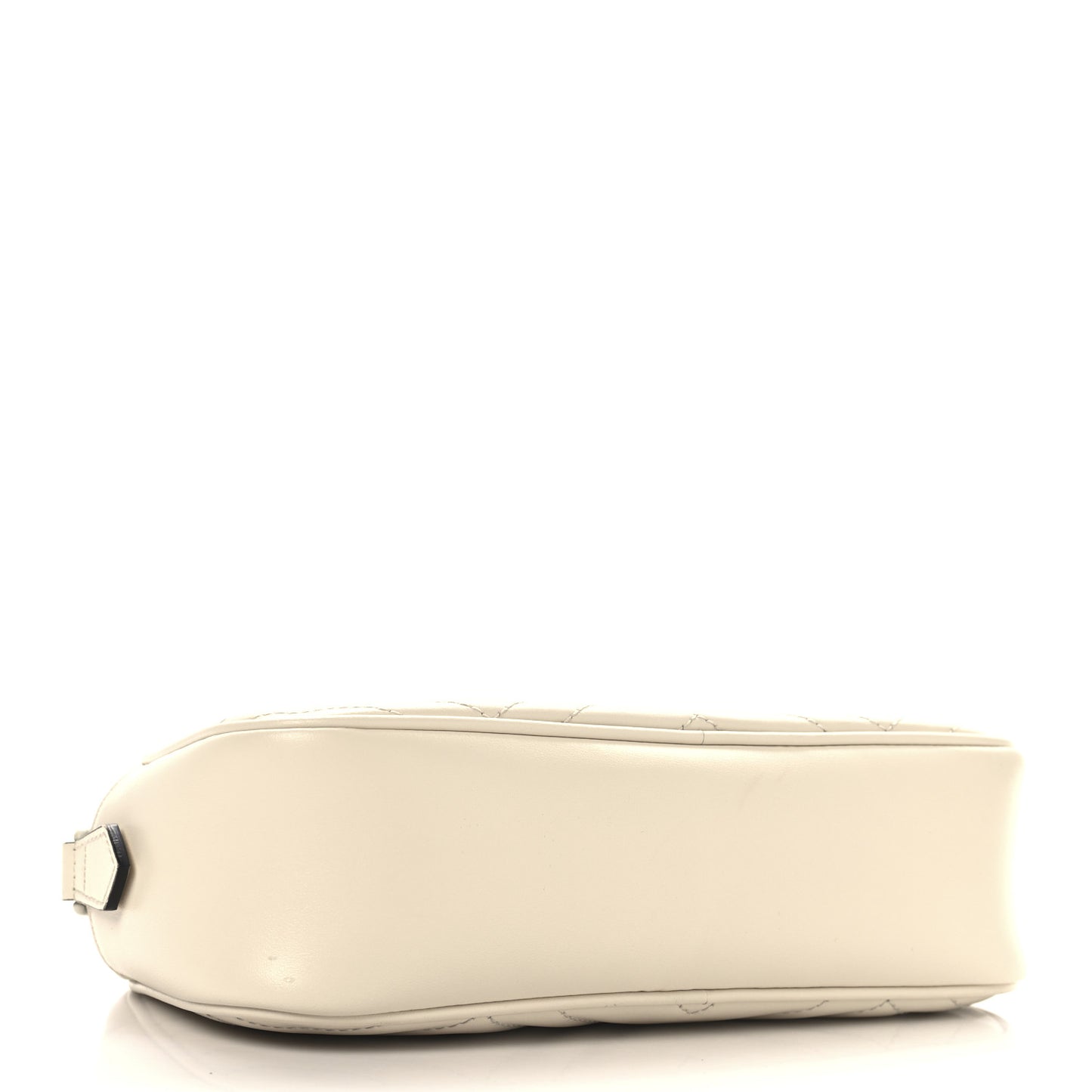 Calfskin Matelasse Monochrome Small GG Marmont Chain Shoulder Bag Mystic White