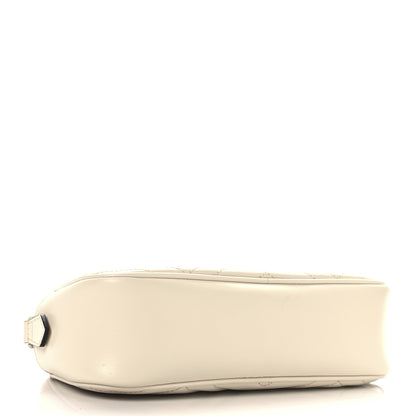 Gucci Calfskin Matelasse Monochrome Small GG Marmont Chain Shoulder Bag Mystic White 4 of 12