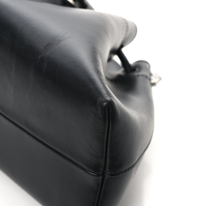 Jimmy Choo Smooth Shiny Calfskin Cinch M Bucket Bag Black 12 of 15