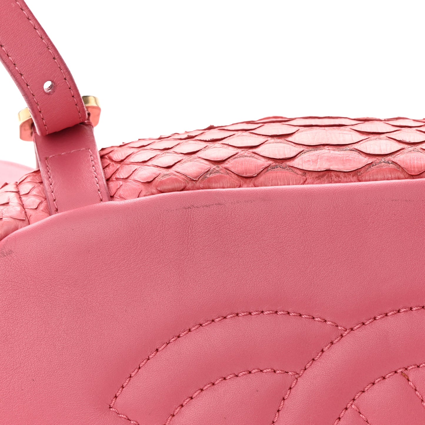Snakeskin Backpack Light Pink