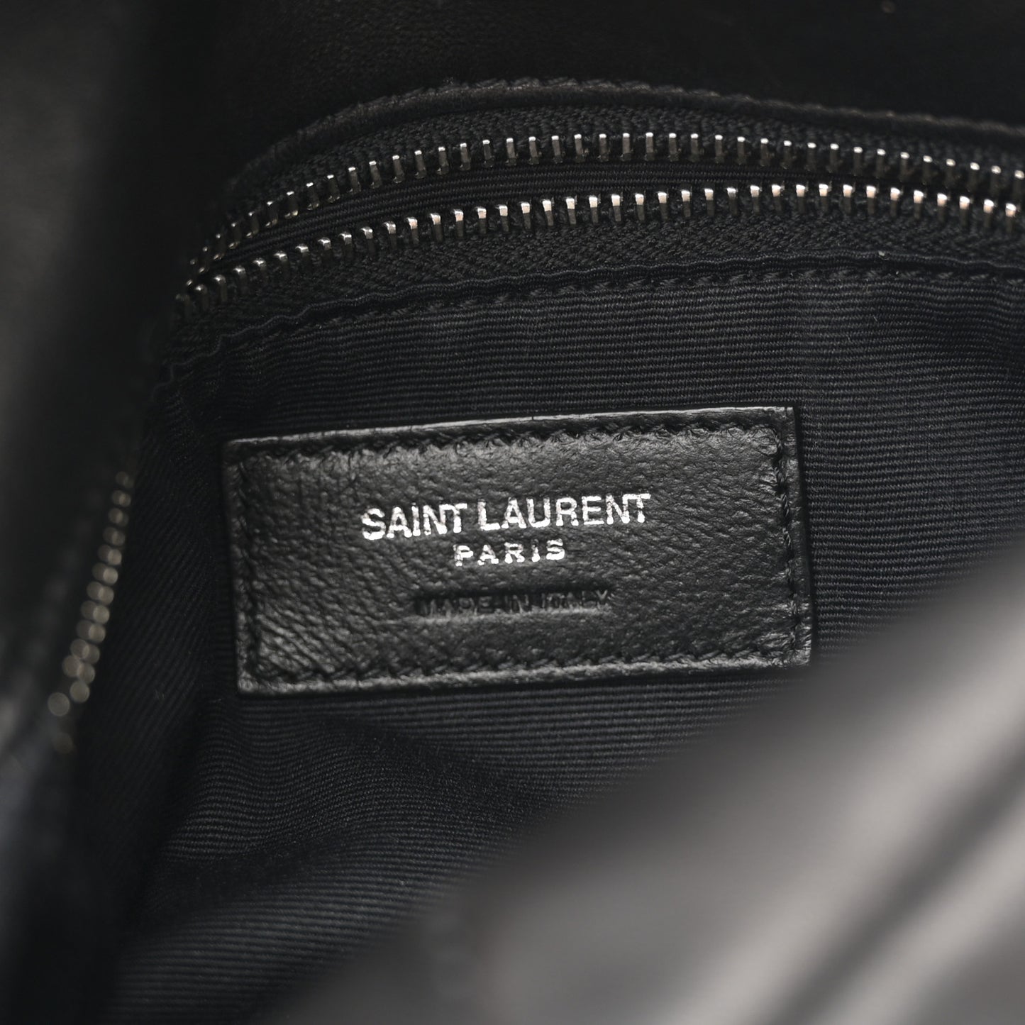 Lambskin Quilted Toy Loulou Puffer Monogram Chain Satchel Black