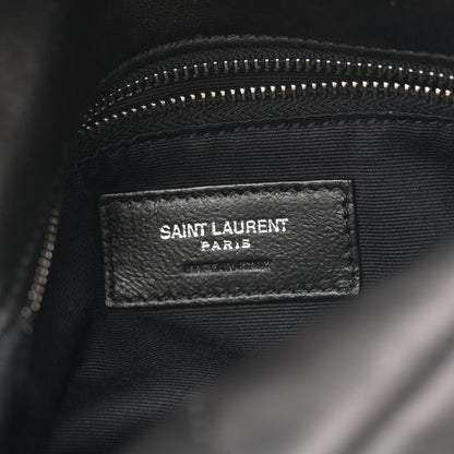 Saint Laurent Lambskin Quilted Toy Loulou Puffer Monogram Chain Satchel Black 6 of 12