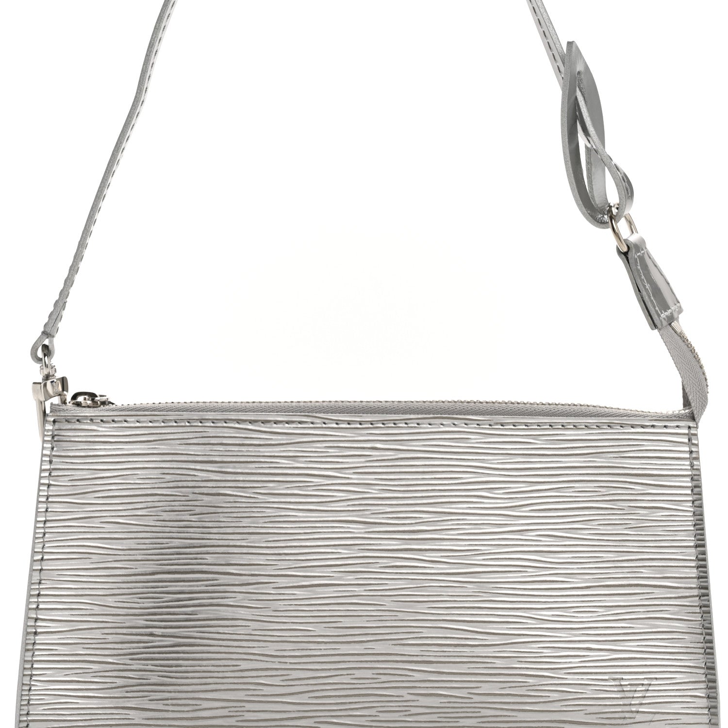 Louis Vuitton Epi Pochette Accessories Metallic Silver 7 of 10