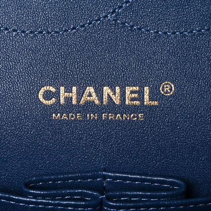 Chanel Caviar Quilted Jumbo Double Flap Navy Blue 5 of 10