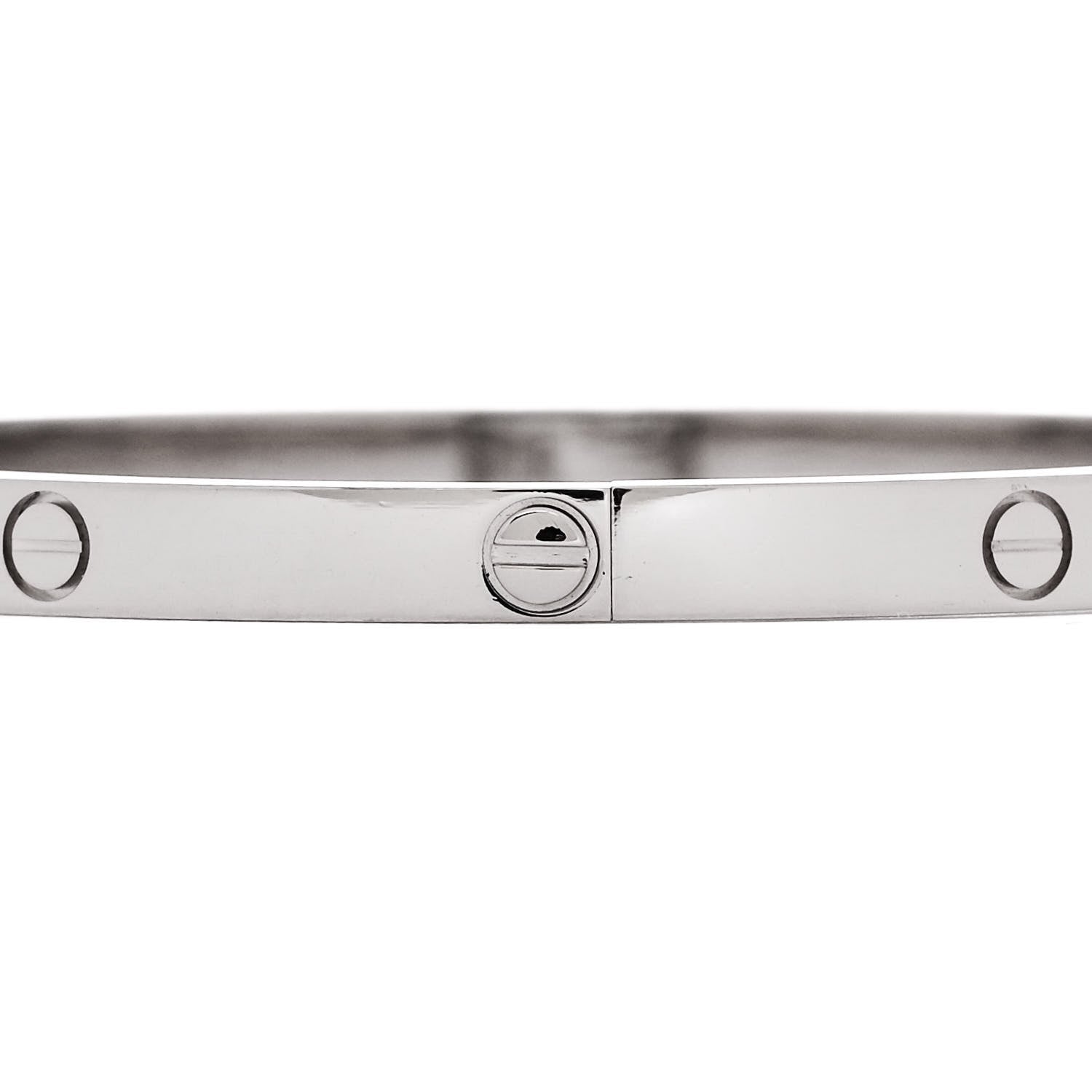 Cartier 18K White Gold Small LOVE Bracelet 16 4 of 8