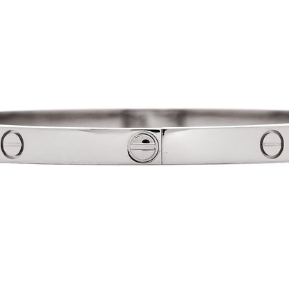 Cartier 18K White Gold Small LOVE Bracelet 16 4 of 8
