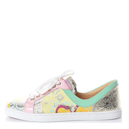 Christian Louboutin Patent Tissu Kyoto Flamingirl Flats 38 Multicolor 1 of 10