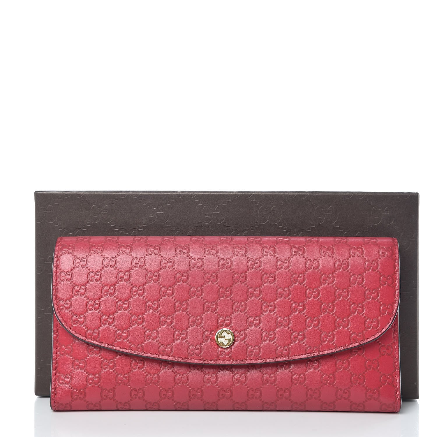 Gucci Microguccissima Interlocking G Continental Wallet Red 10 of 10