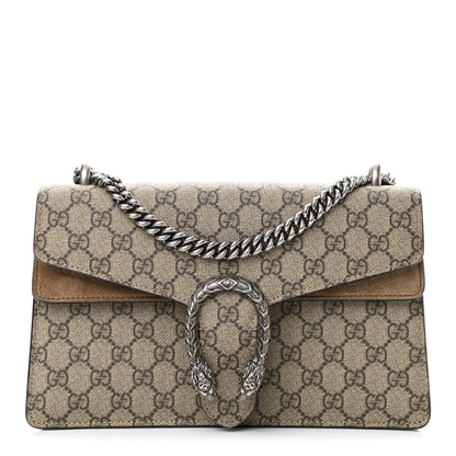 Gucci GG Supreme Monogram Small Dionysus Shoulder Bag Taupe 1 of 10