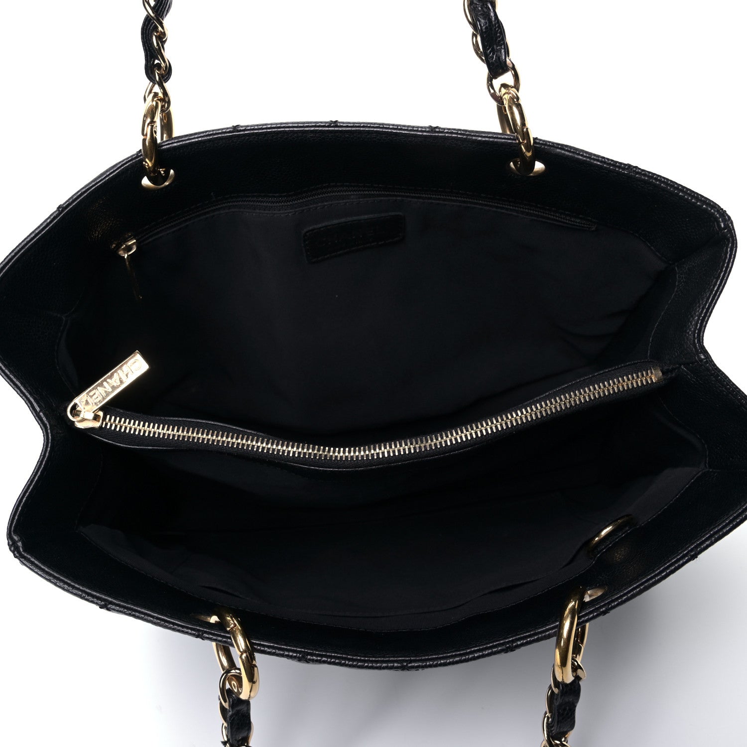 Chanel Caviar Quilted Grand Shopping Tote GST Black 7 of 9
