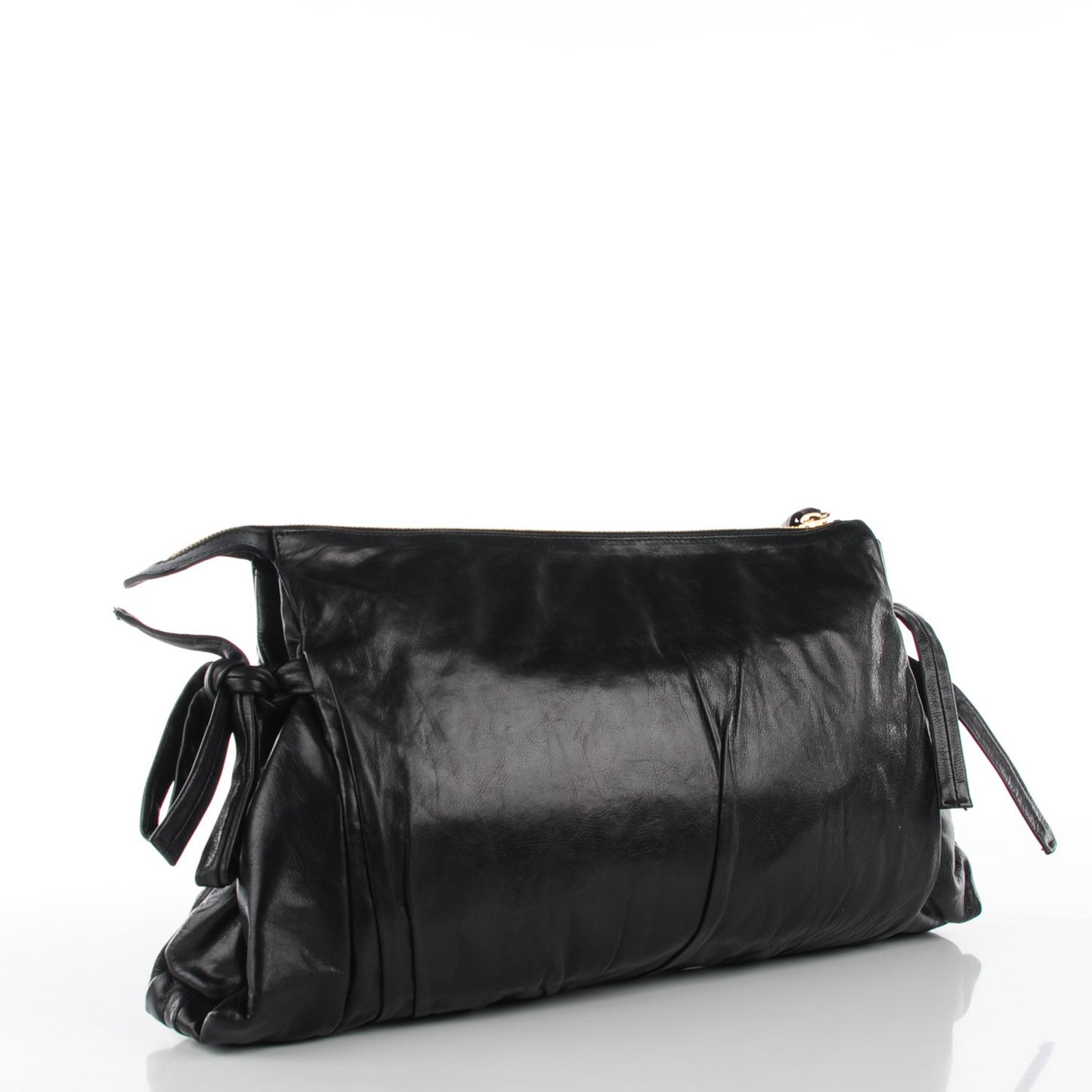 Leather Large Hysteria Clutch Black