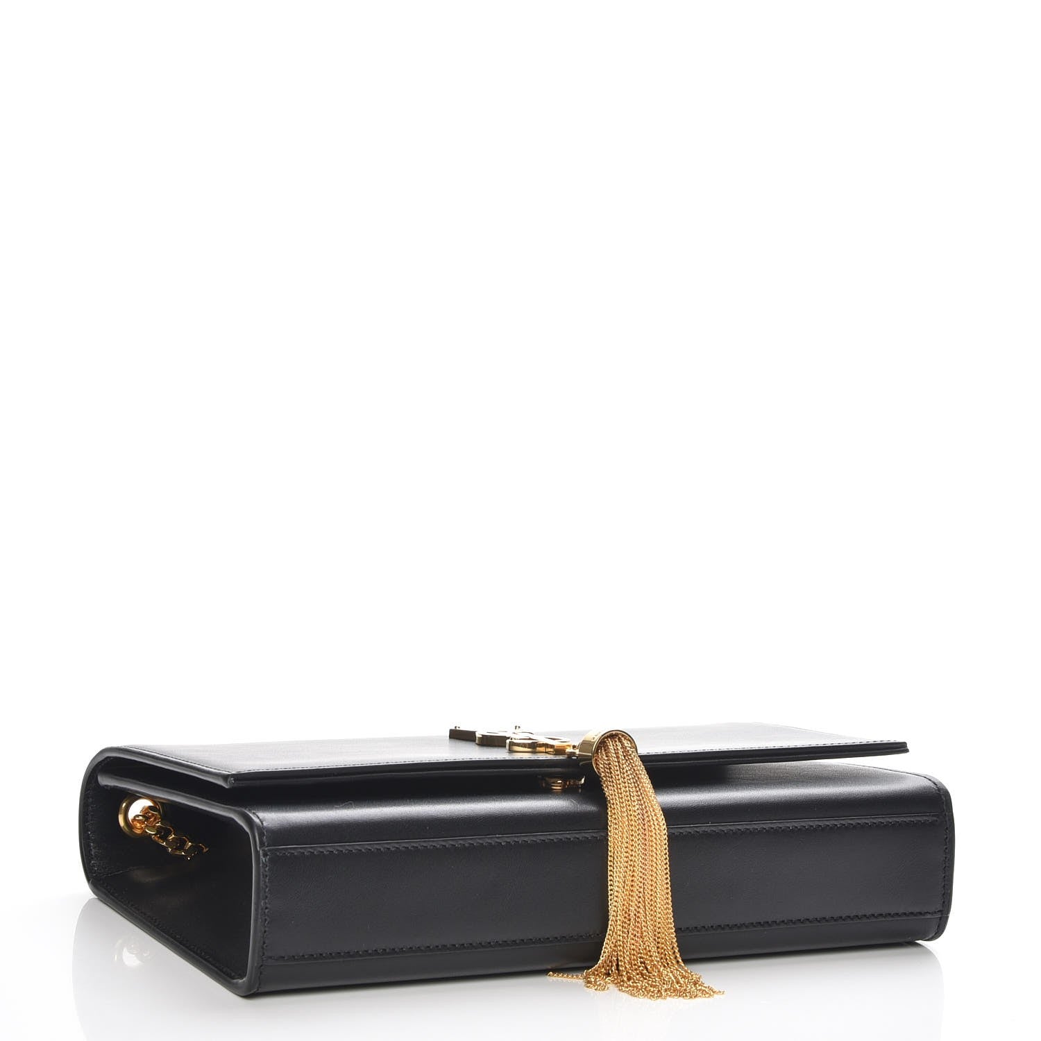 Saint Laurent Smooth Calfskin Medium Classic Monogram Kate Tassel Satchel Black 4 of 6