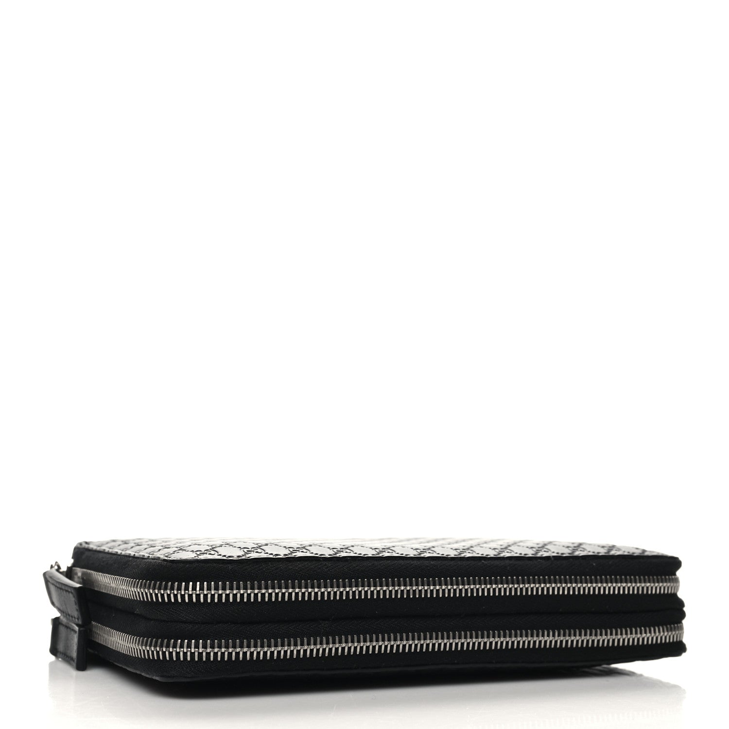 Gucci Microguccissima Zip Around Top Handle Travel Wallet Black 4 of 12