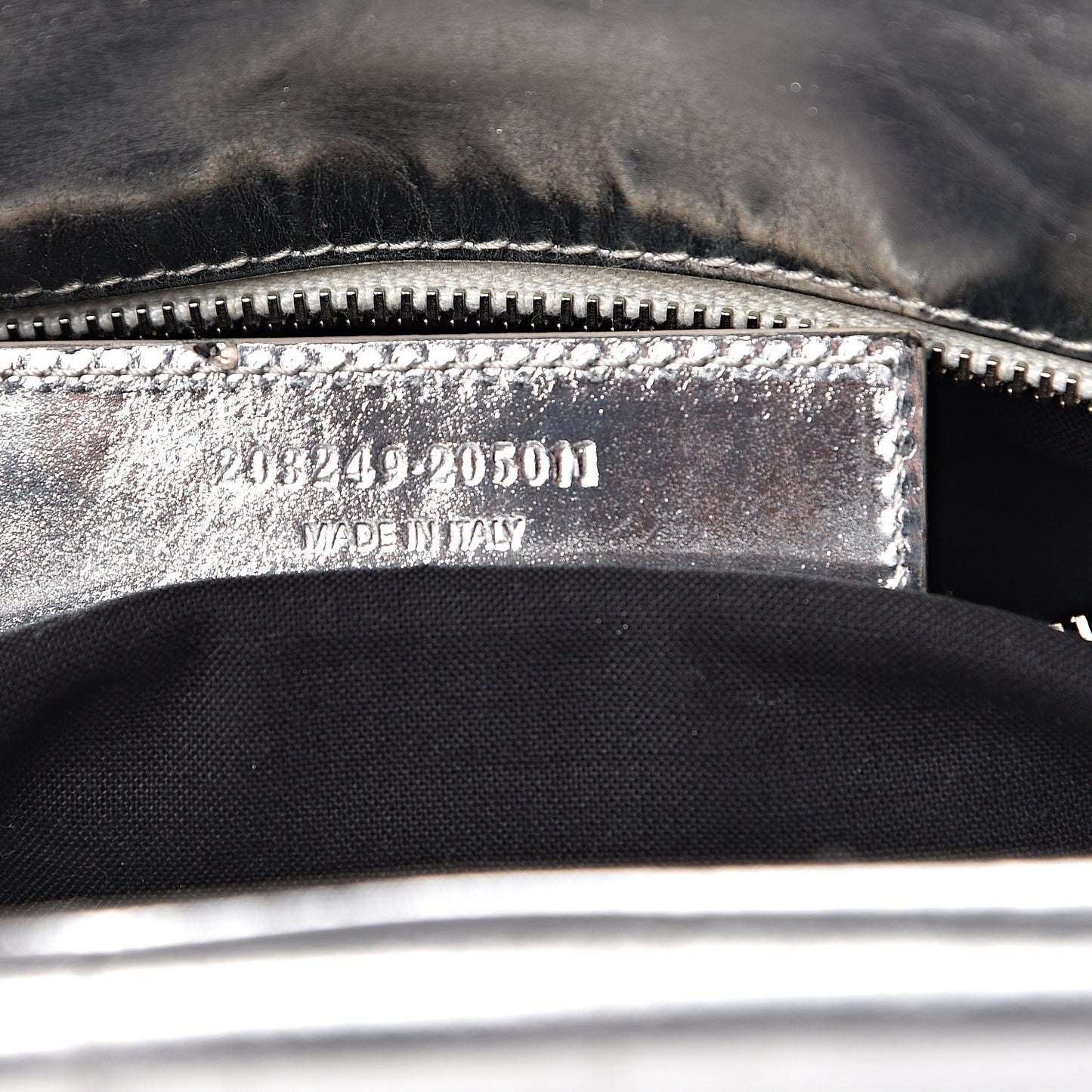 Metallic Calfskin Motocross Classic Hardware Bowling MM Silver Hardware