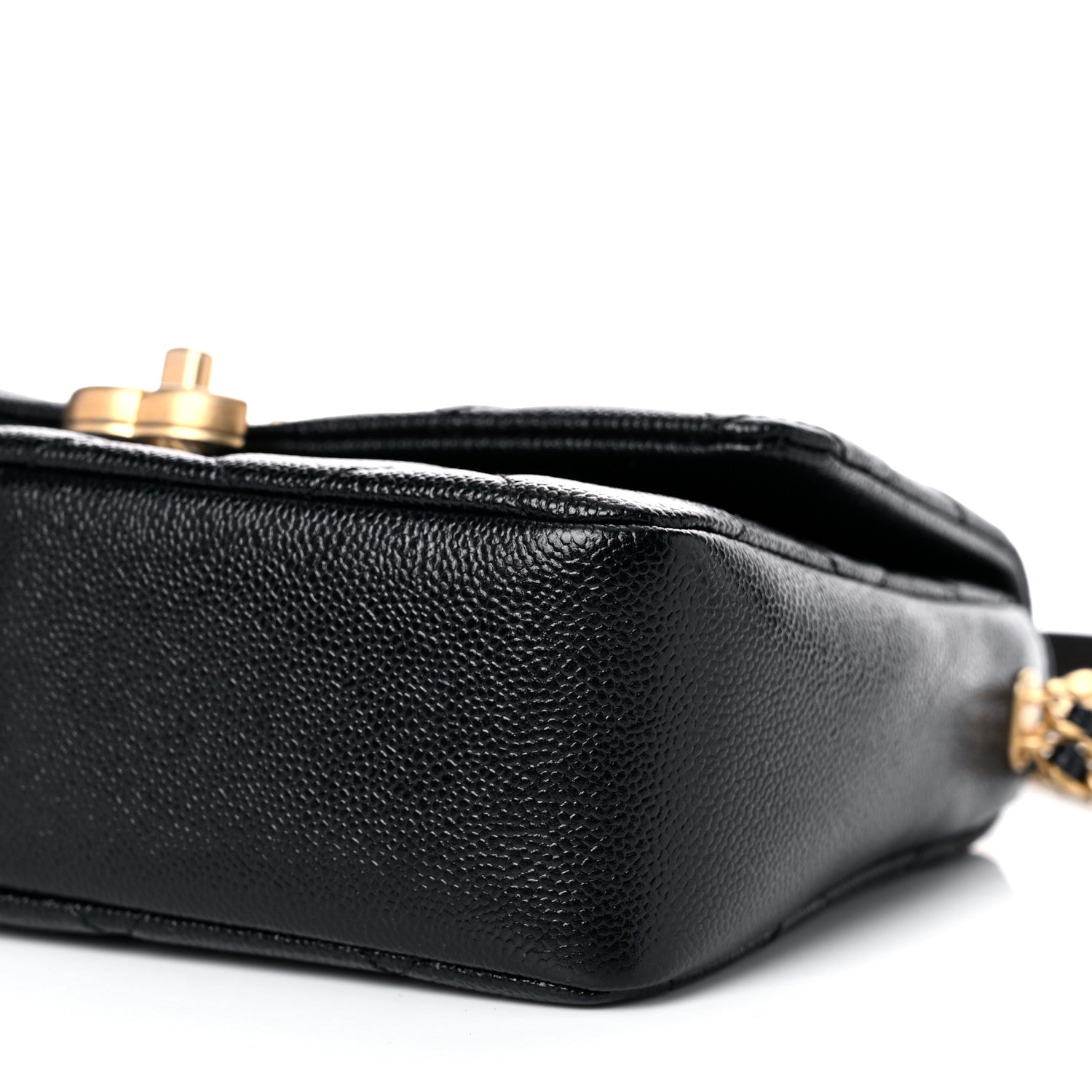 Chanel Shiny Caviar Quilted Small Chain Melody Flap Black 9 of 10