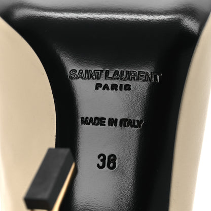 Saint Laurent Calfskin Opyum 85 Slingback Pumps 38 Real Beige 8 of 12