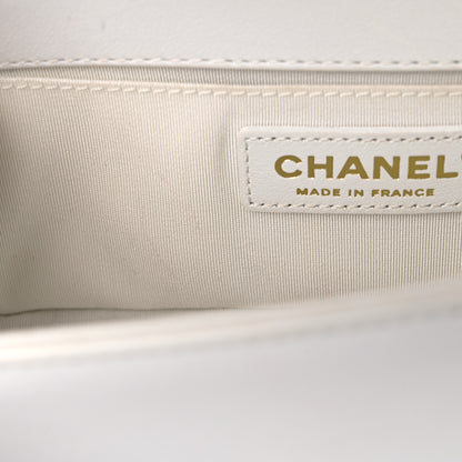 Chanel Calfskin Quilted Small Boy Flap White 12 of 15
