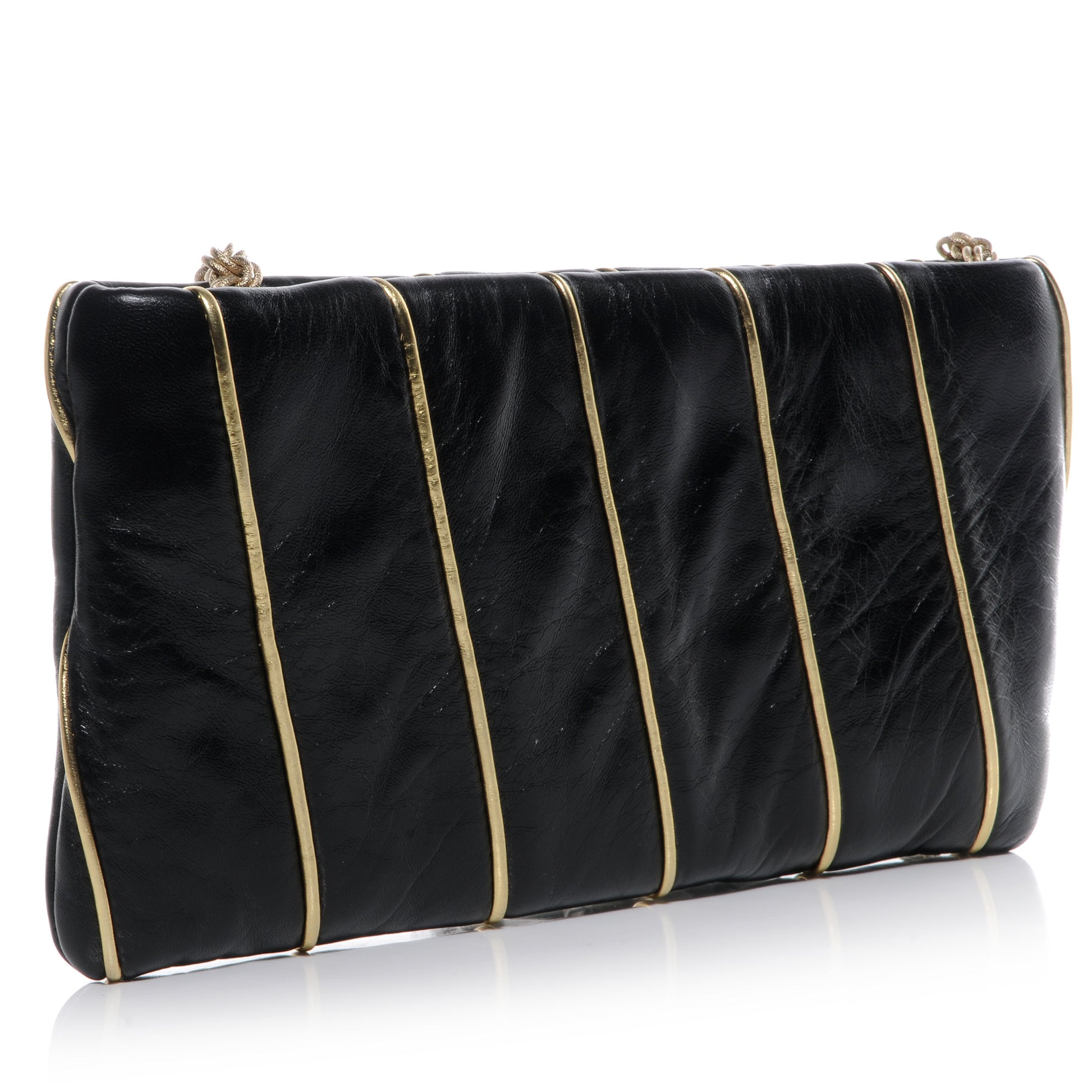 Chanel Glazed Calfskin Paris Londres Clutch Black 3 of 7