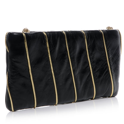 Chanel Glazed Calfskin Paris Londres Clutch Black 3 of 7