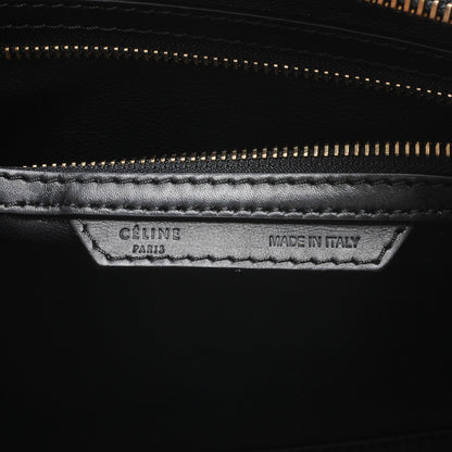 Celine Smooth Calfskin and Linen Mini Luggage Navy Black Khaki 7 of 8