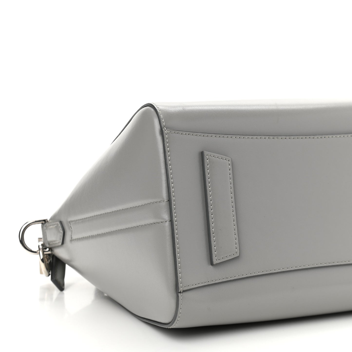 Shiny Lord Calfskin Small Antigona Pearl Grey