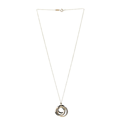 Tiffany 18K Yellow Gold Small Interlocking Circles Pendant Necklace 3 of 6