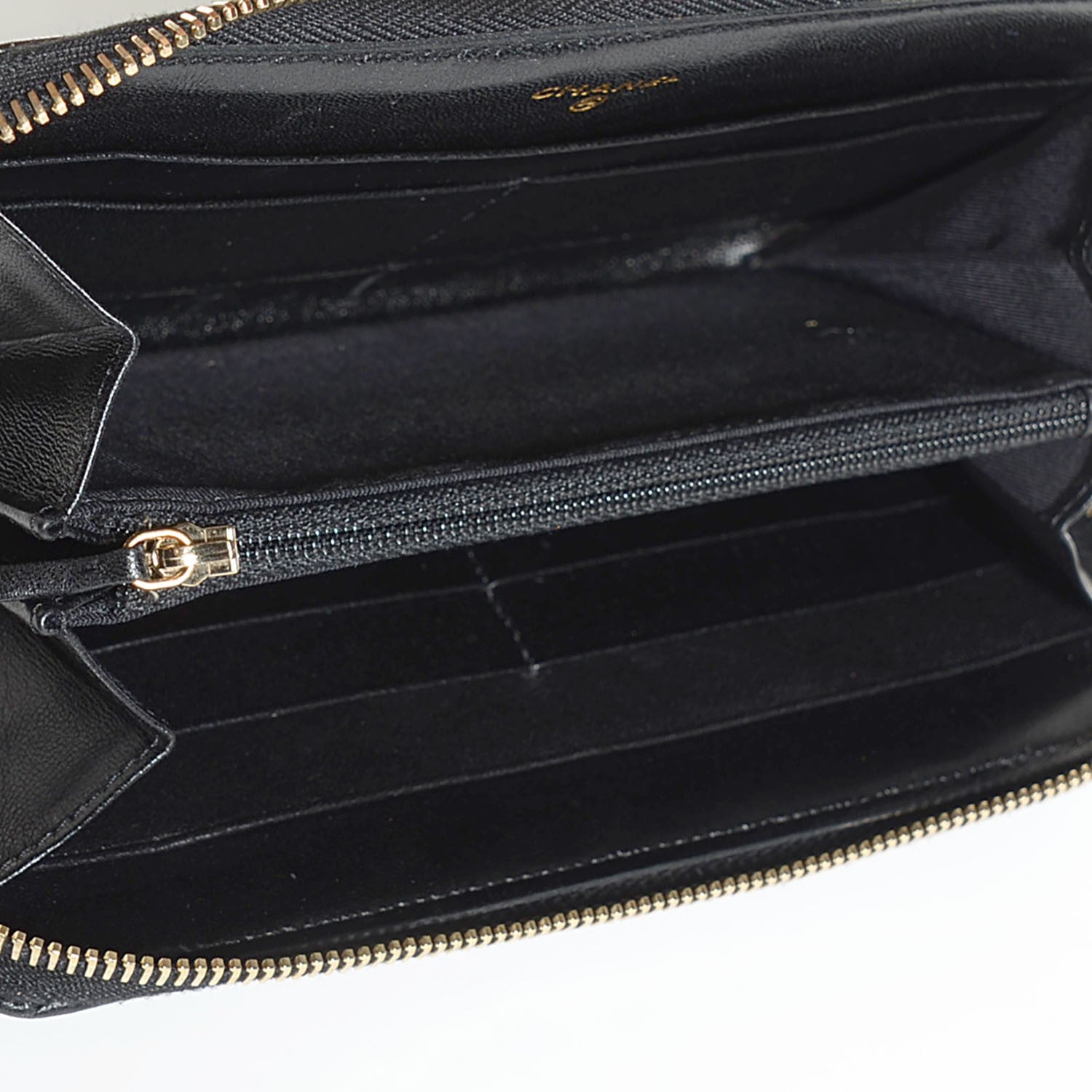 Chanel Glazed Calfskin Quilted Reissue Zip Around Wallet Black 5 of 8
