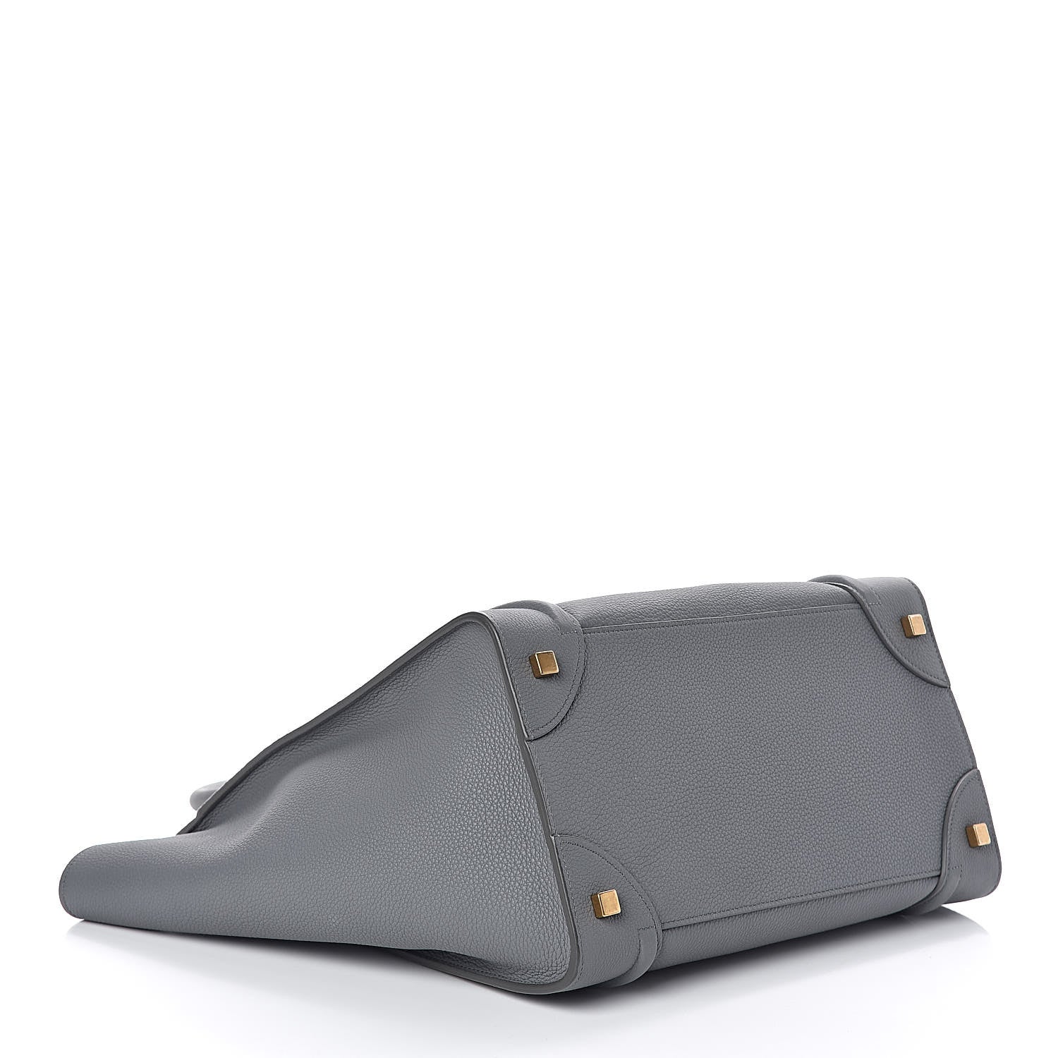 Celine Drummed Calfskin Mini Luggage Kohl 4 of 9